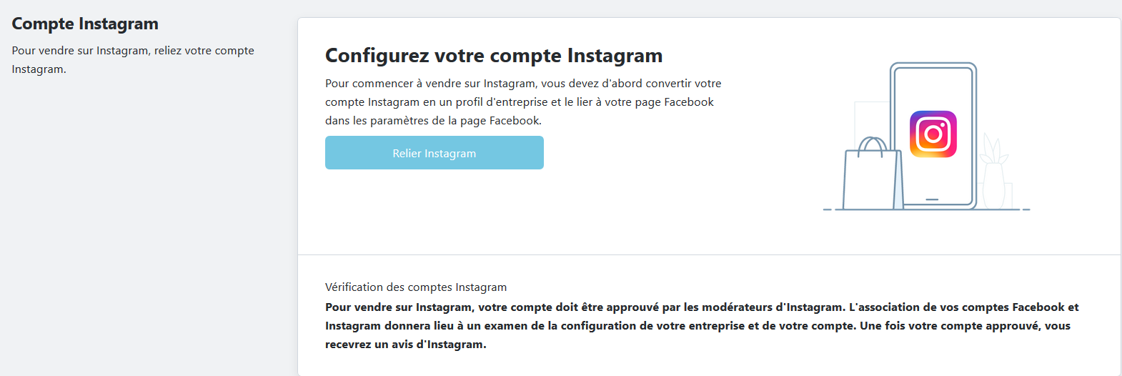 Configurez votre compte Instagram