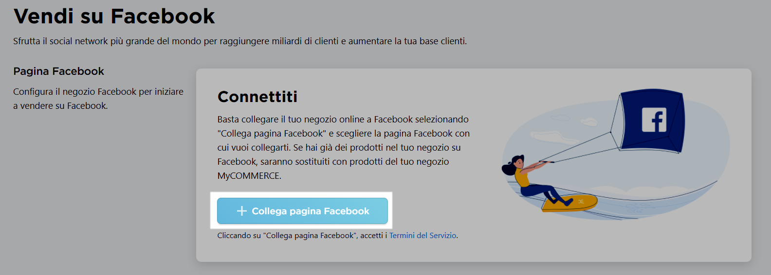 Collegare pagina Facebook