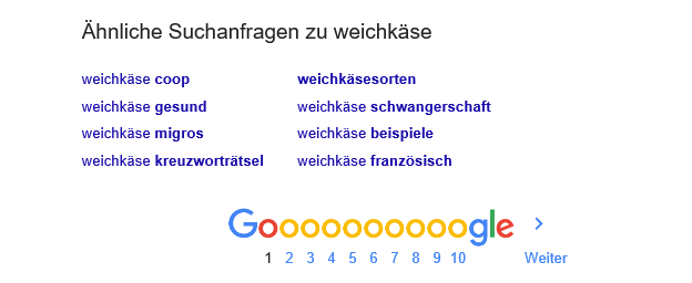 Verwandte Begriffe Google