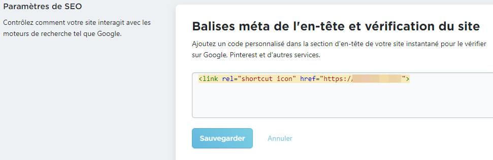 telecharger le favicon dans le meta tag