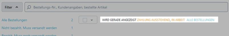 Filtern nach Status 3