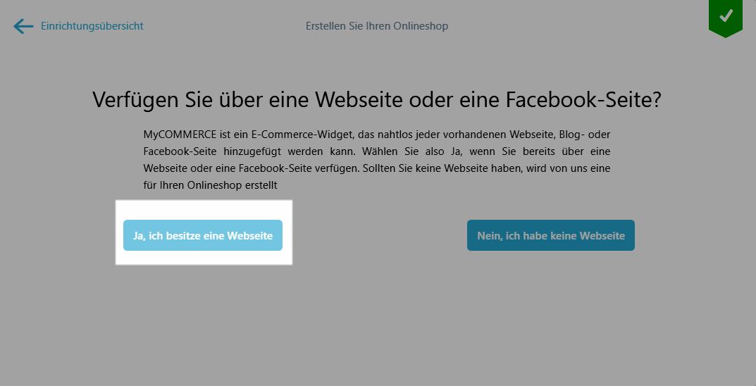 Hinzufügen vom Shop zu einer benutzerdefinierten Webseite Schritt 2