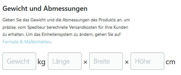Abmessungen