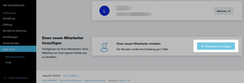 Mitarbeiter hinzufügen