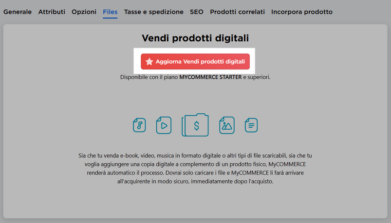 effettuare l'upgrade
