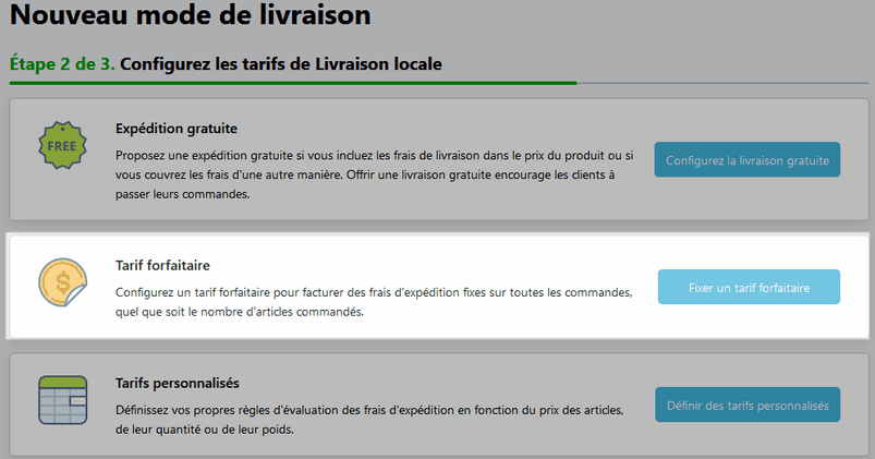 Tarife forfaitaire