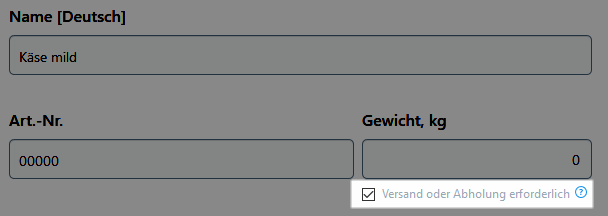 Produktdimensionen festlegen