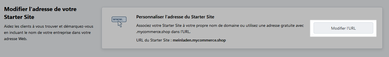 Modifier l'URL