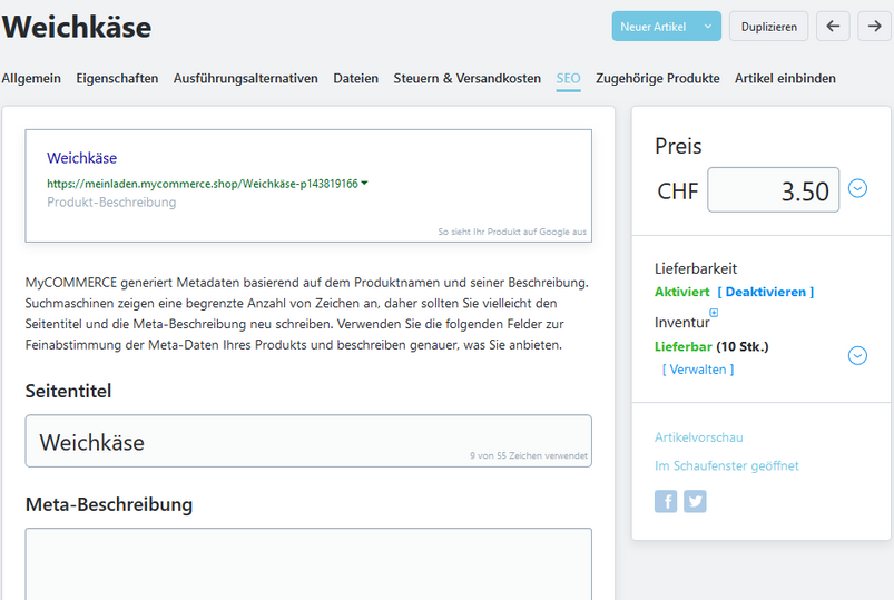 SEO Metabeschreibung