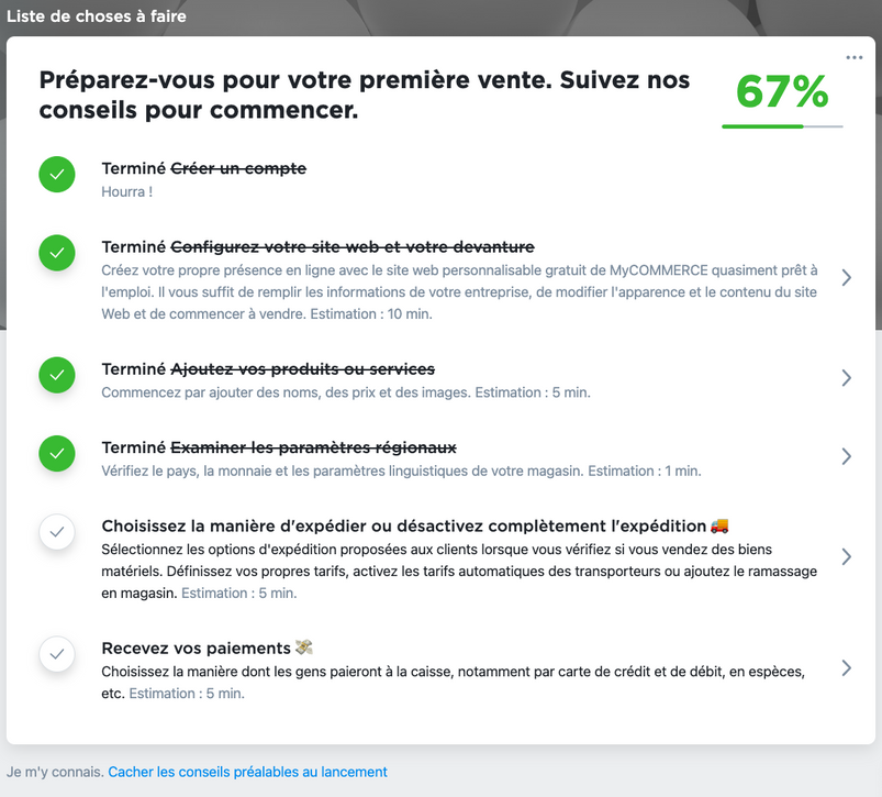 Complétez l’assistant de configuration