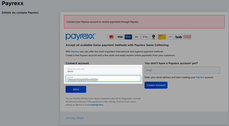 activer payrexx