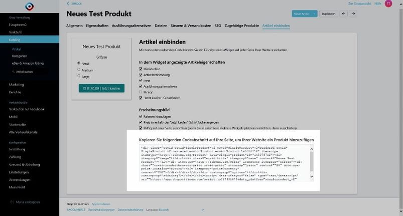 Artikel einbinden 4