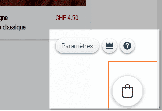 Paramètres panier