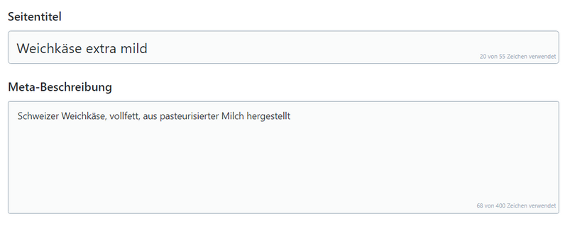 Seitentitel und Meta Description-Tags hinzufügen