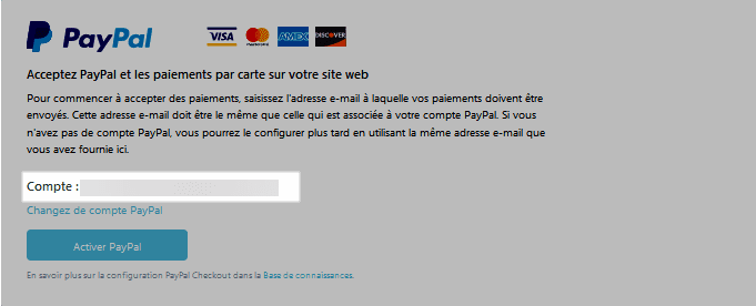 Activer PayPal