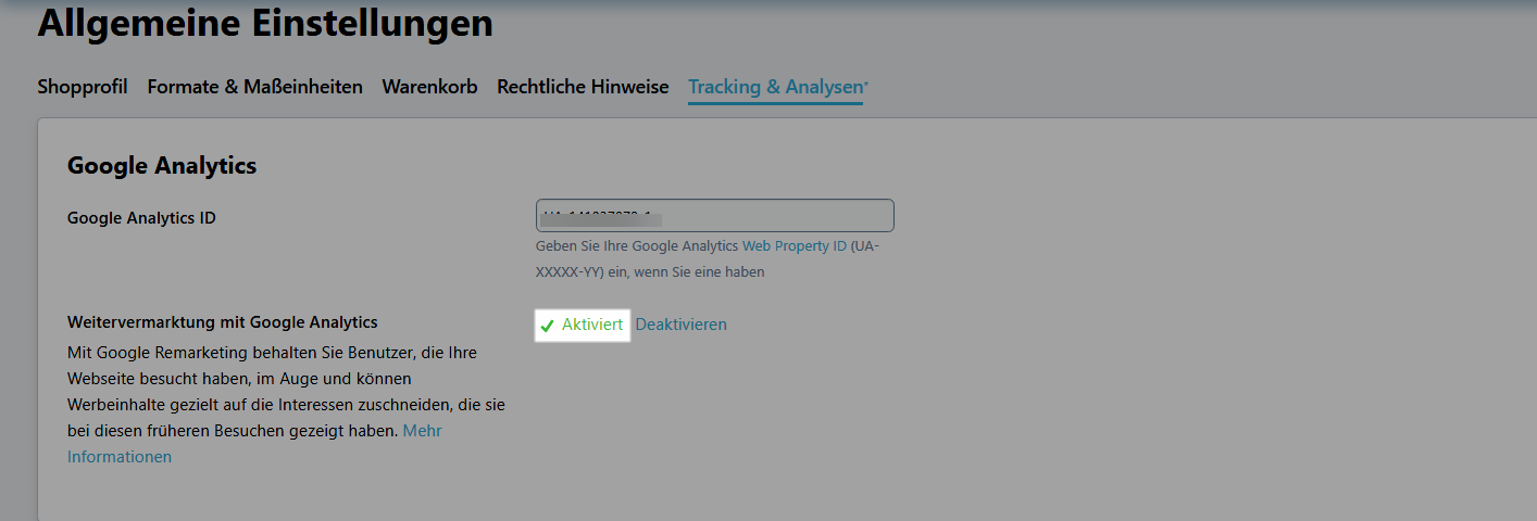 Remarketing mit Google Analytics aktivieren