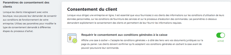 demander le consentement des client