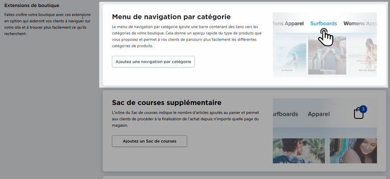 ajouter une navigation
