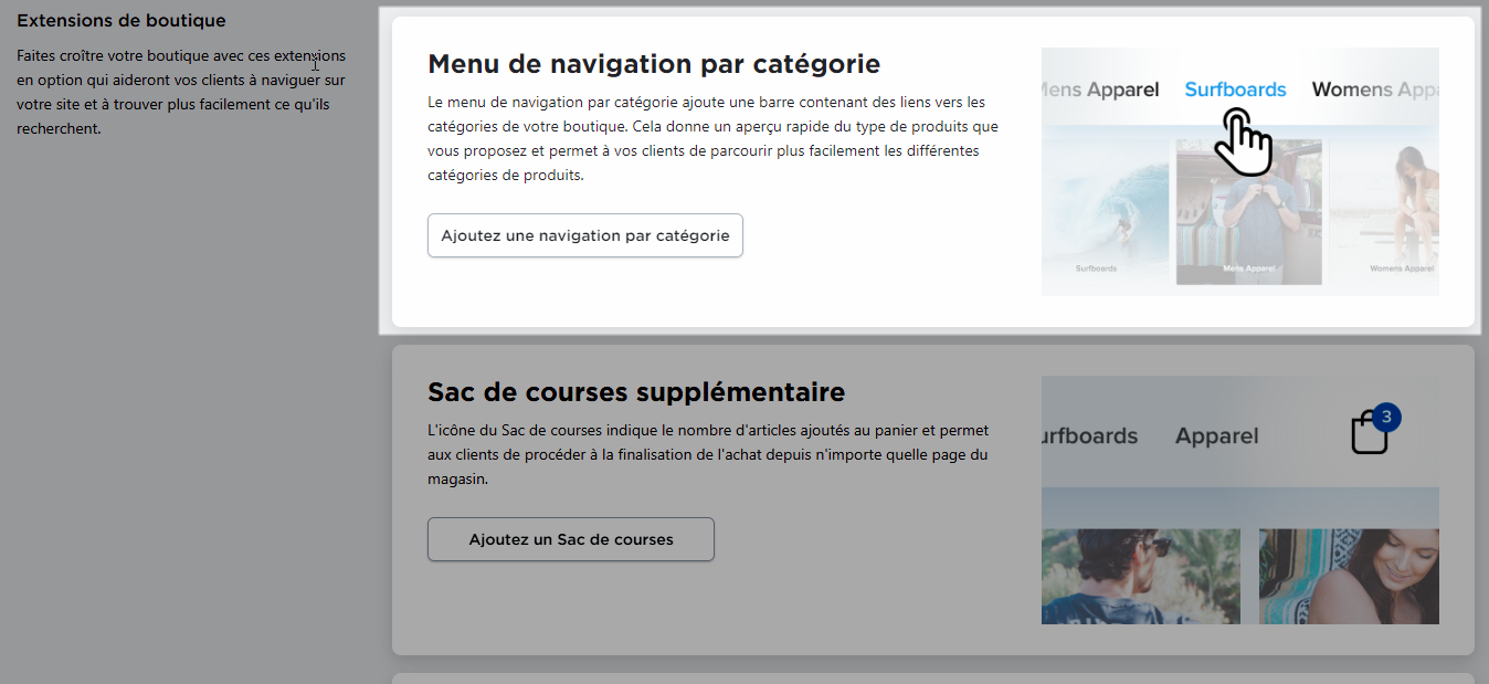 ajouter une navigation