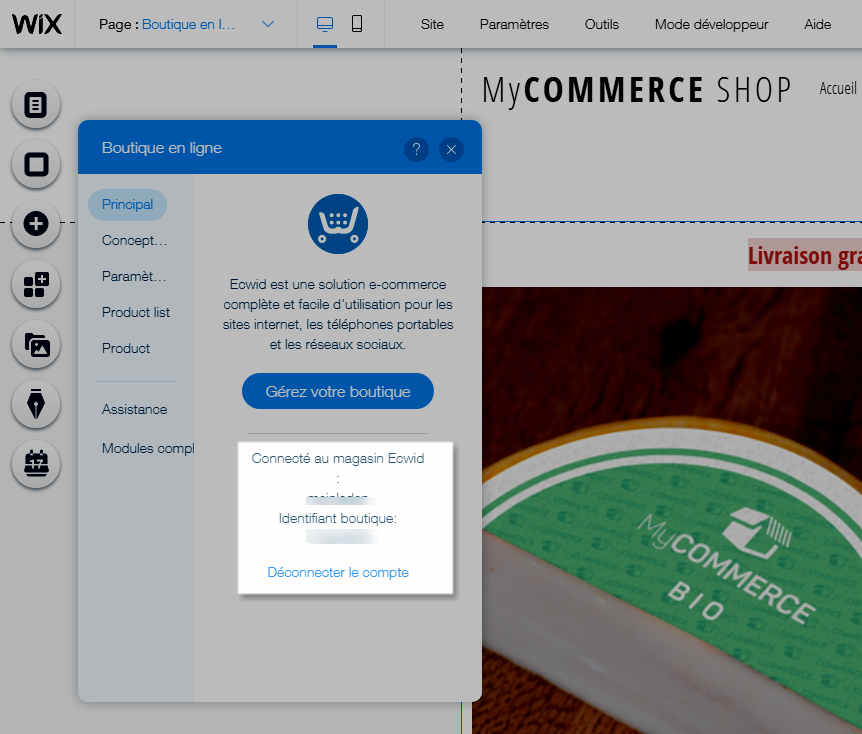 Connexion MyCOMMERCE