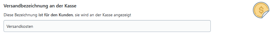 Versandpauschale Bezeichnung