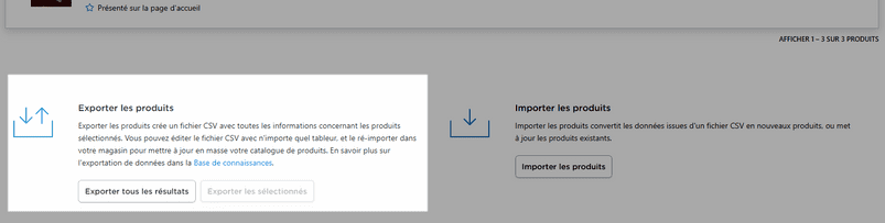 exporter des produits