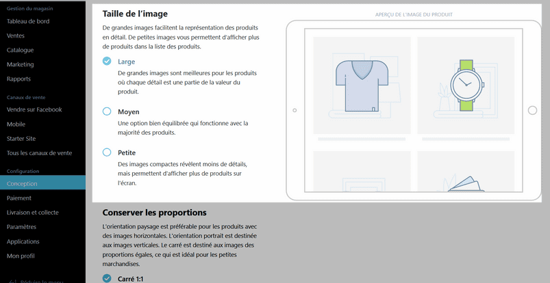 Taille de l'image