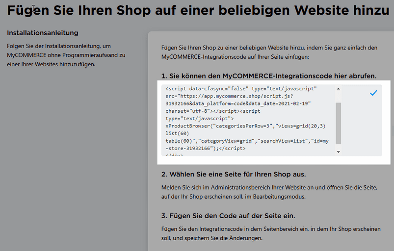Code in Zwischenablage kopieren