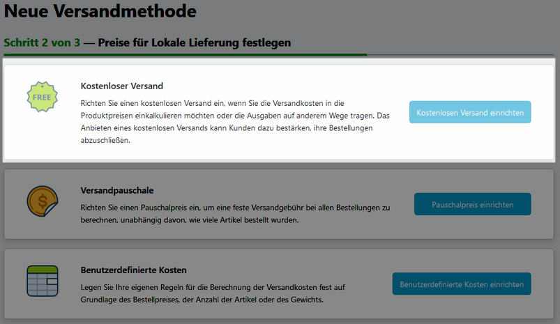 kostenloser Versand
