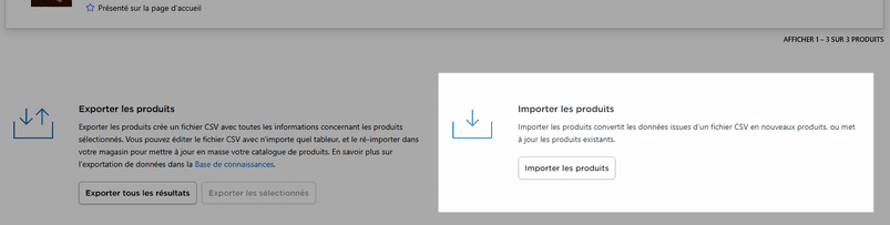 importer des produits