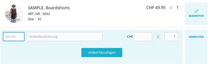 Artikel hinzufuegen 2