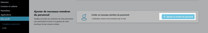 Ajouter de nouveaux membres du personnel