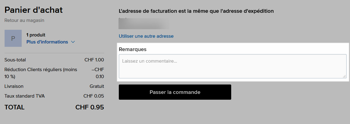 commentaires commande