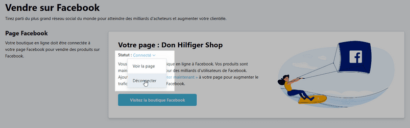 Déconnecter Facebook