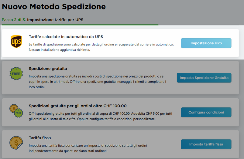 aggiungere UPS