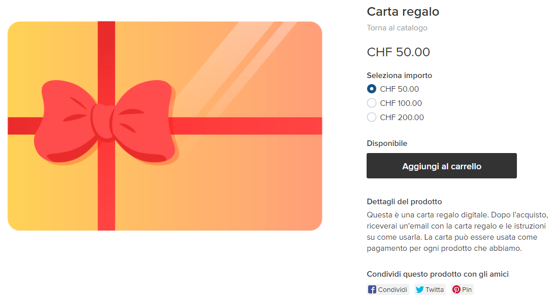 carta regalo