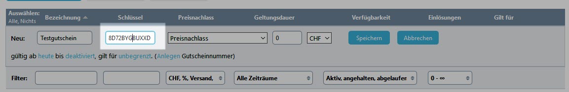 Neuer Gutscheincode 1