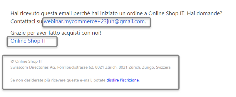 Informazioni dell'azienda