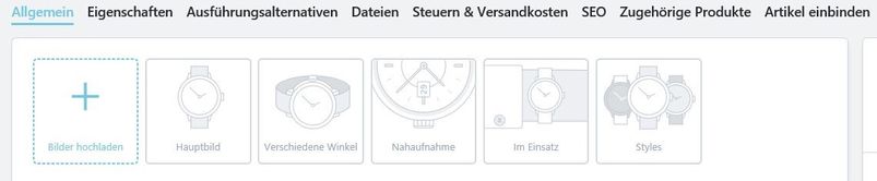 Produktbilder hochladen