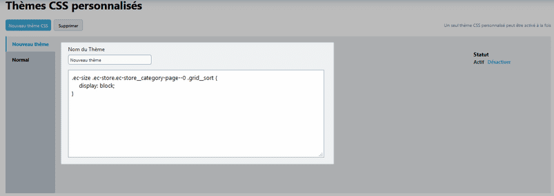 Nouveau theme CSS