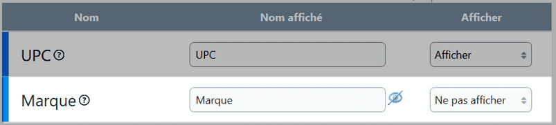 Ne pas afficher la marque