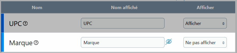Ne pas afficher la marque