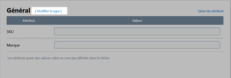 Modifier le type 