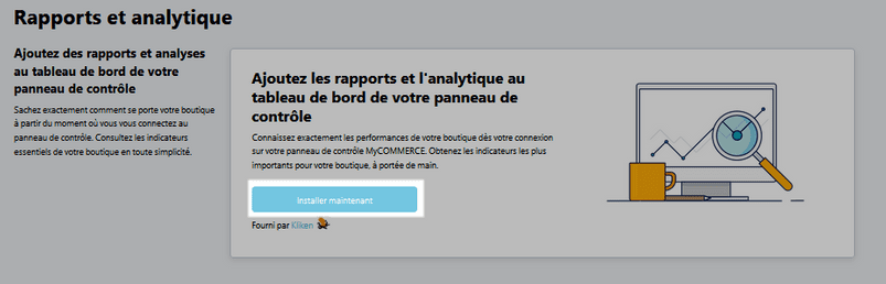 Ajoutez les rapports et l'analytique au tableau de bord de votre panneau de contrôle