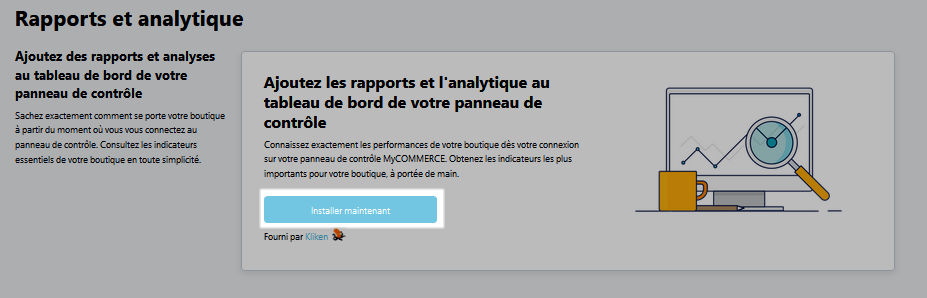 Ajoutez les rapports et l'analytique au tableau de bord de votre panneau de contrôle