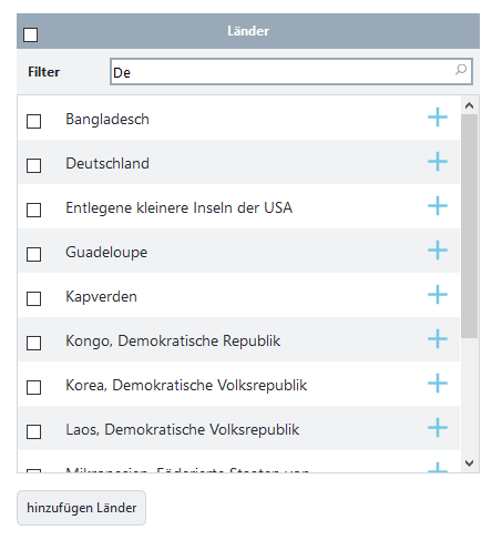 Zielzonen hinzufuegen